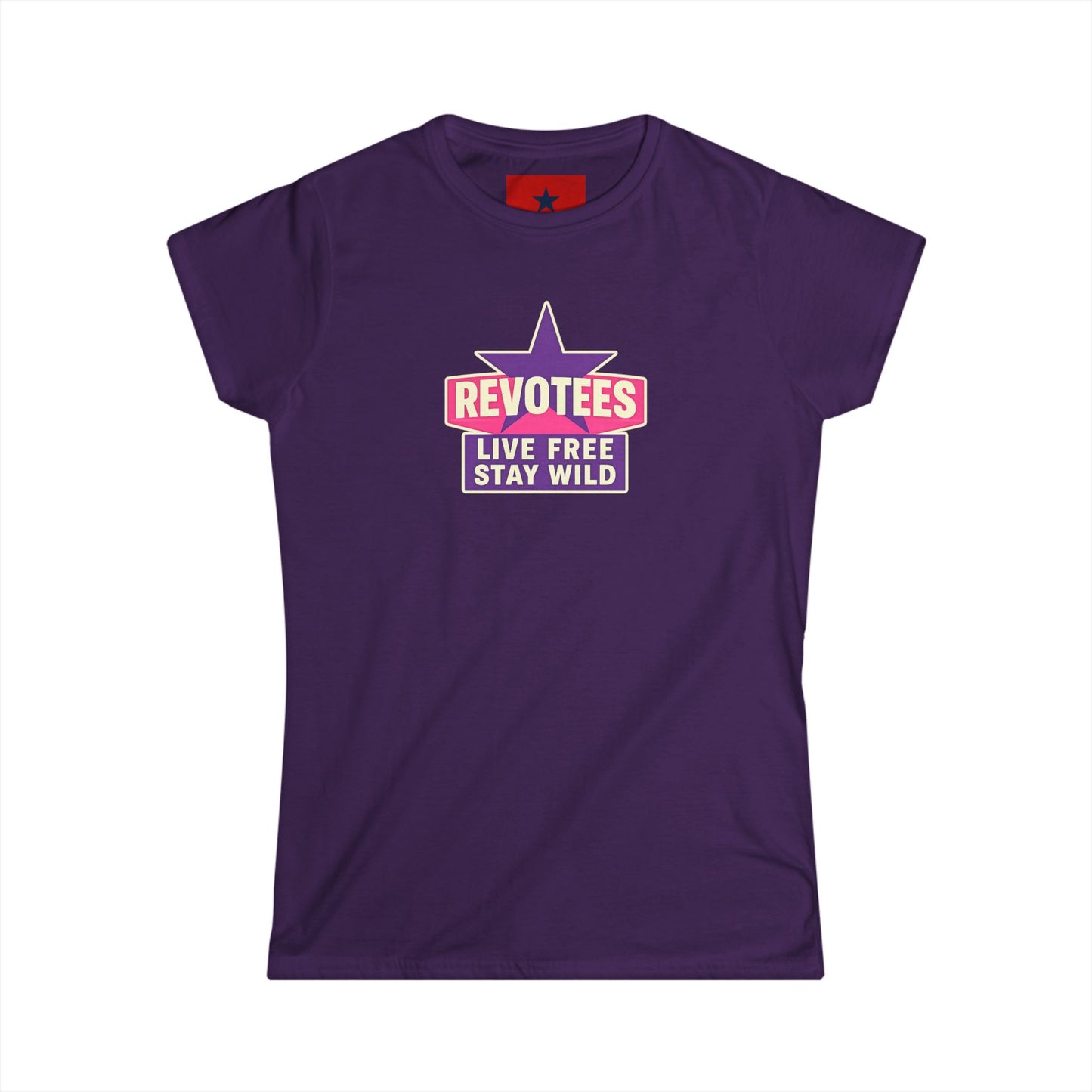 Revotees "Live Free Stay Wild" Women's Tee — Retro Star Graphic T-Shirt