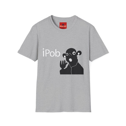 iPob Funny Graphic T-Shirt — Cute Earbud Face Tech Tee