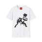 Banksy T-Shirt — Black Cat Tossing Office Chair Graphic Tee