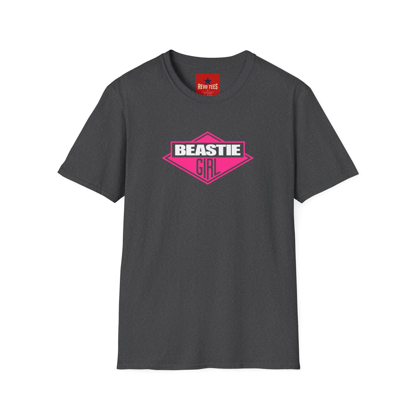 Beastie Girl T-Shirt — Retro Pink Logo Tee for Women