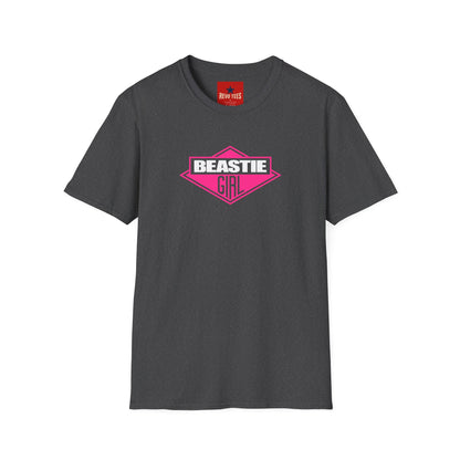 Beastie Girl T-Shirt — Retro Pink Logo Tee for Women
