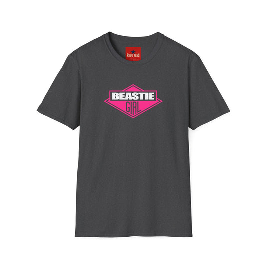 Beastie Girl T-Shirt — Retro Pink Logo Tee for Women