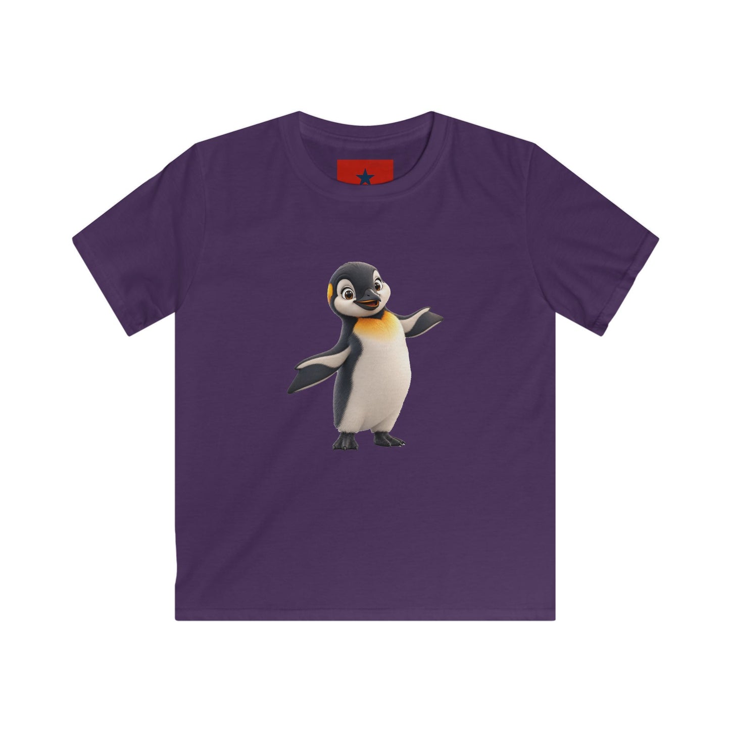 Kids Penguin Graphic Tee — Cute Dancing Penguin Shirt front and back design