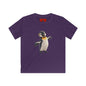 Kids Penguin Graphic Tee — Cute Dancing Penguin Shirt front and back design
