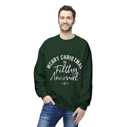 Merry Christmas Ya Filthy Animal Crewneck Sweatshirt