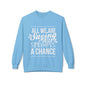 "All We Are Saying Is Give Sprouts a Chance" Cozy Vegan Humor Crewneck Sweatshirt