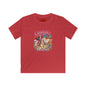 Kids Tee — "Cowgirl at Heart" Colorful Western Graphic (Cowgirl & Wild Print)