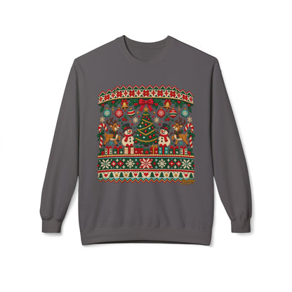 REVOTEES Christmas Tree Holiday Ugly Sweater Crewneck Sweatshirt