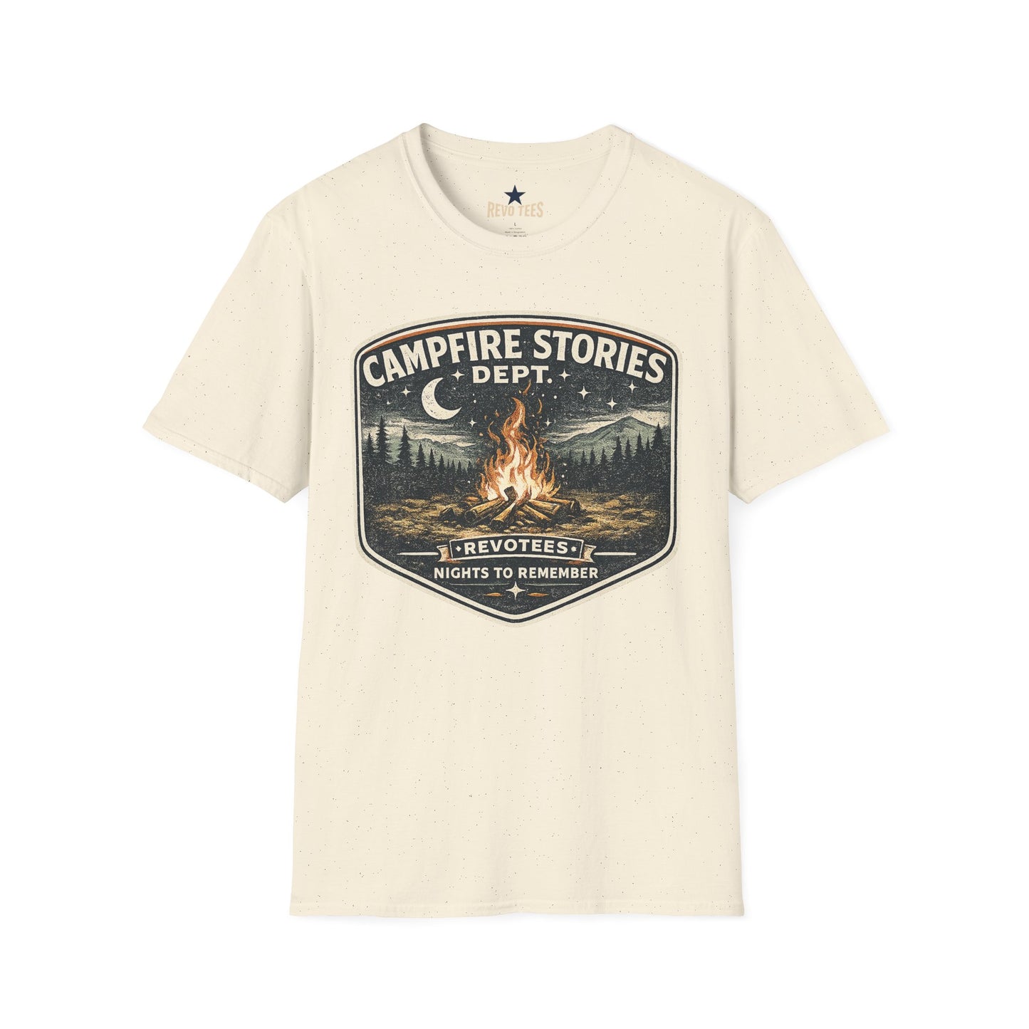 REVOTEES Campfire Stories T‑Shirt — Vintage Bonfire Graphic Tee
