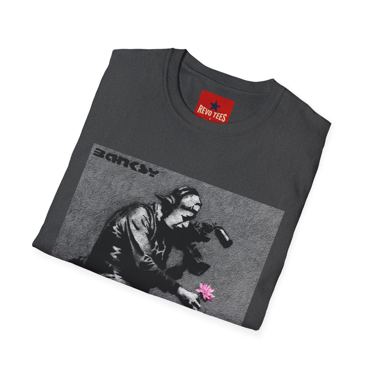 Banksy Flower Thrower T-Shirt — Urban Street Art Graphic Tee