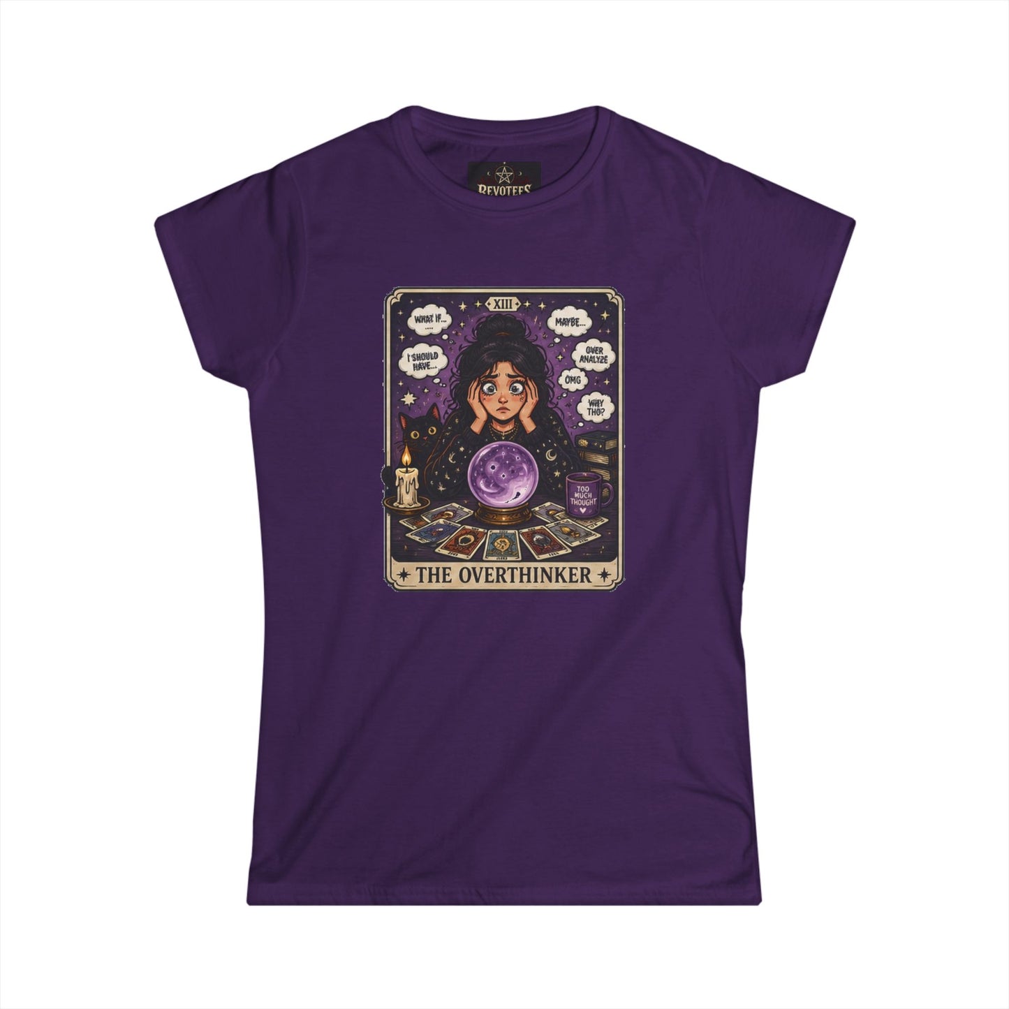 The Overthinker Tarot T‑Shirt — Women's Psychic Crystal Ball Tee