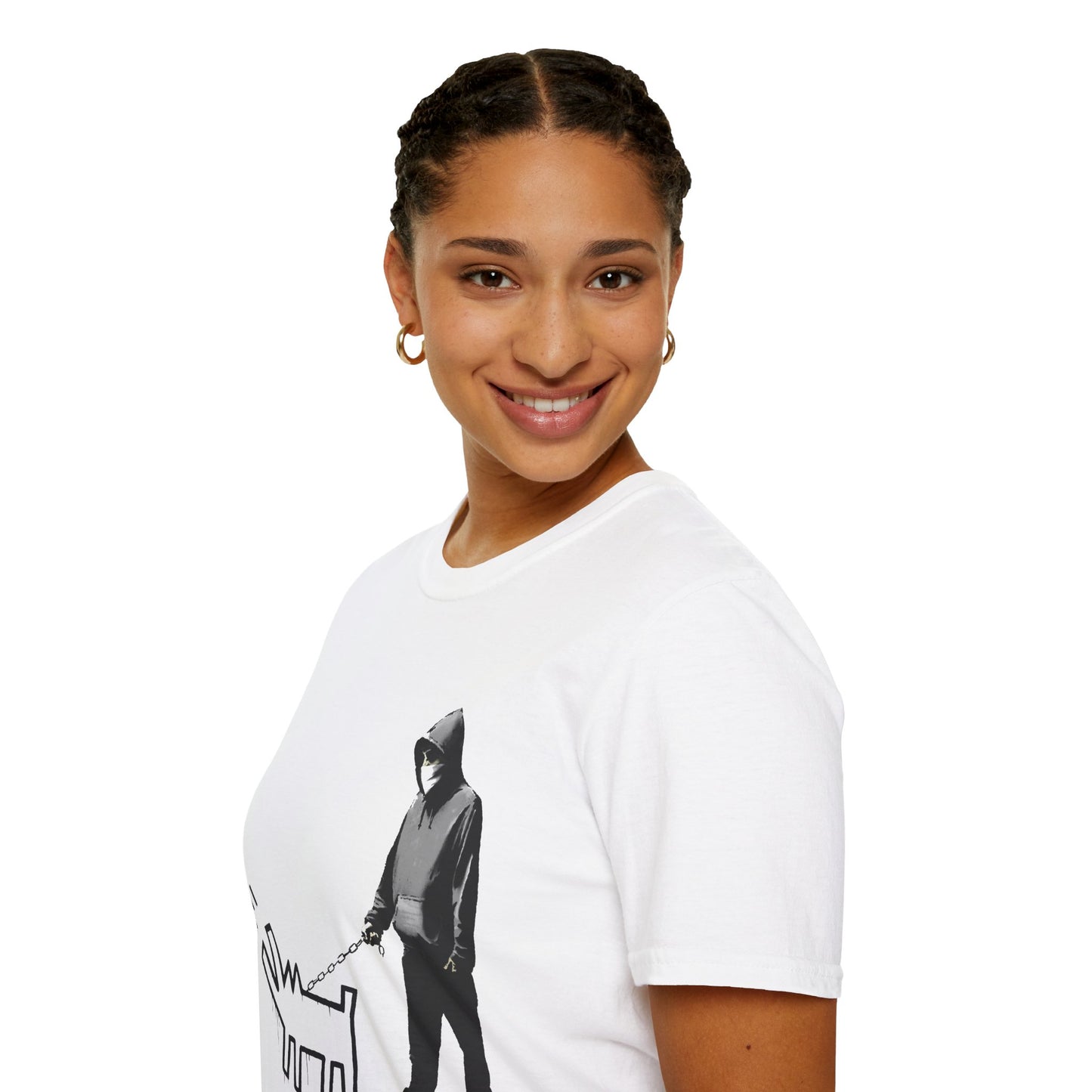 Banksy Walking The Dog — Urban Keith Haring Style Graphic Tee