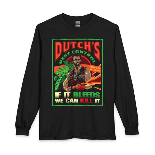 Revotees Dutchs Pest Control Long-Sleeve If It Bleeds We Can Kill It Graphic Shirt T-Shirt