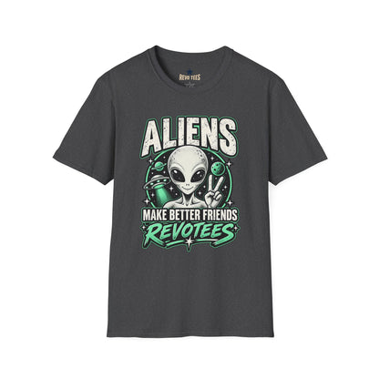 REVOTEES "Aliens Make Better Friends Revotees" Sci‑Fi Tee