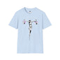 Revotees Banksy Crucifixion Balance Stenciled Jesus Holding Gift Bags Graphic T-Shirt - alternate view 8