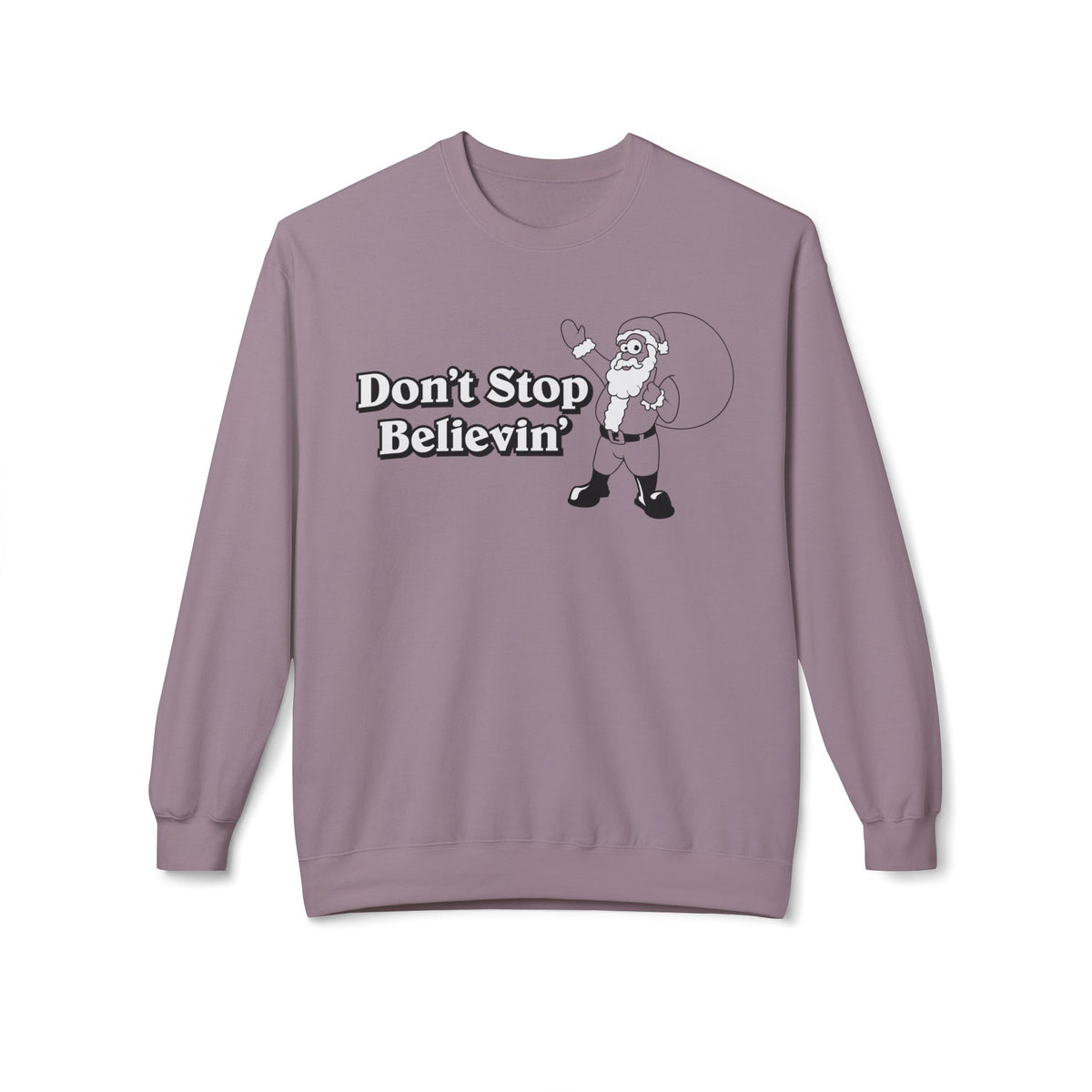 Christmas - 'Don't Stop Believin'' Santa Crewneck Sweatshirt