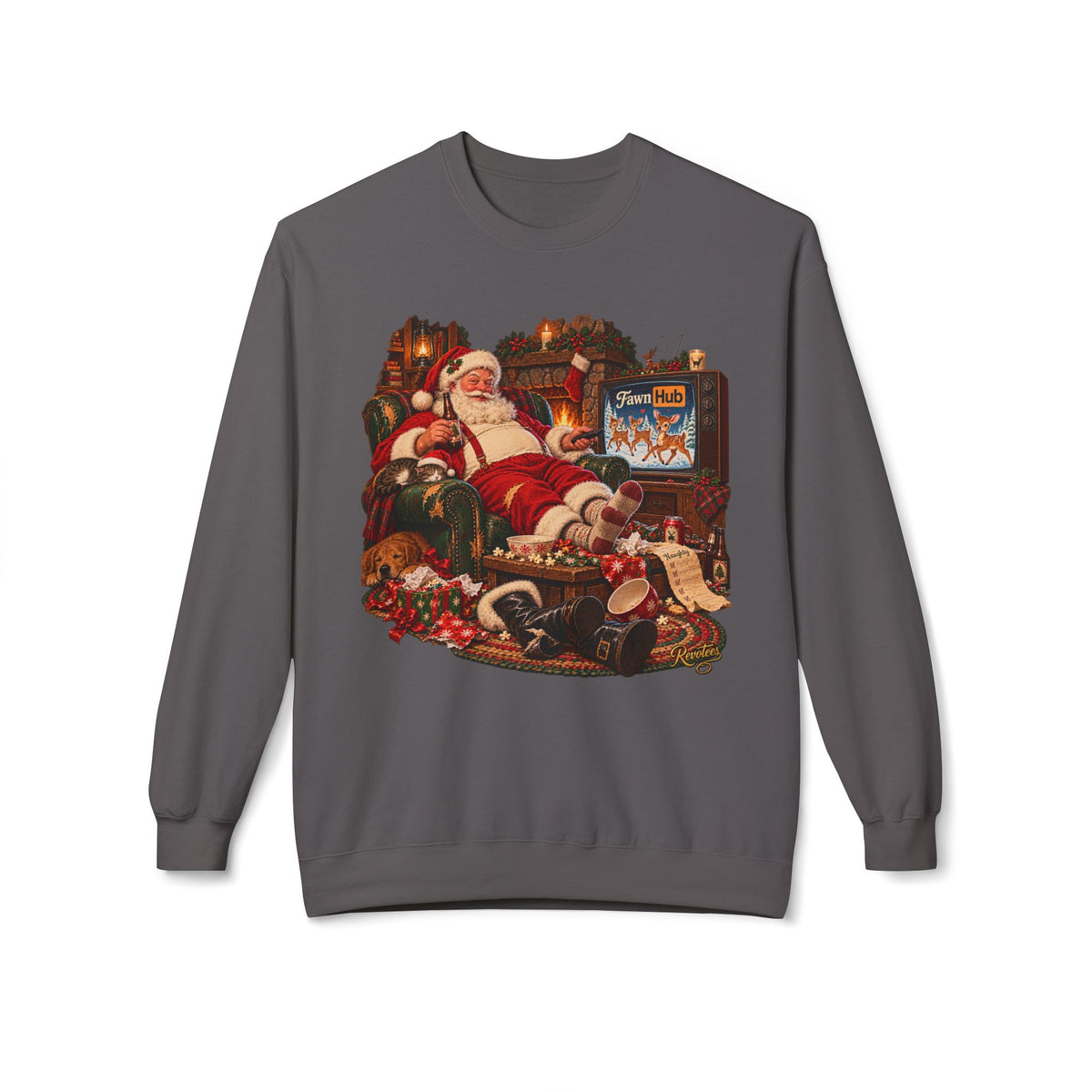 REVOTEES Santa's lil' secret - Vintage Christmas Crewneck Sweatshirt