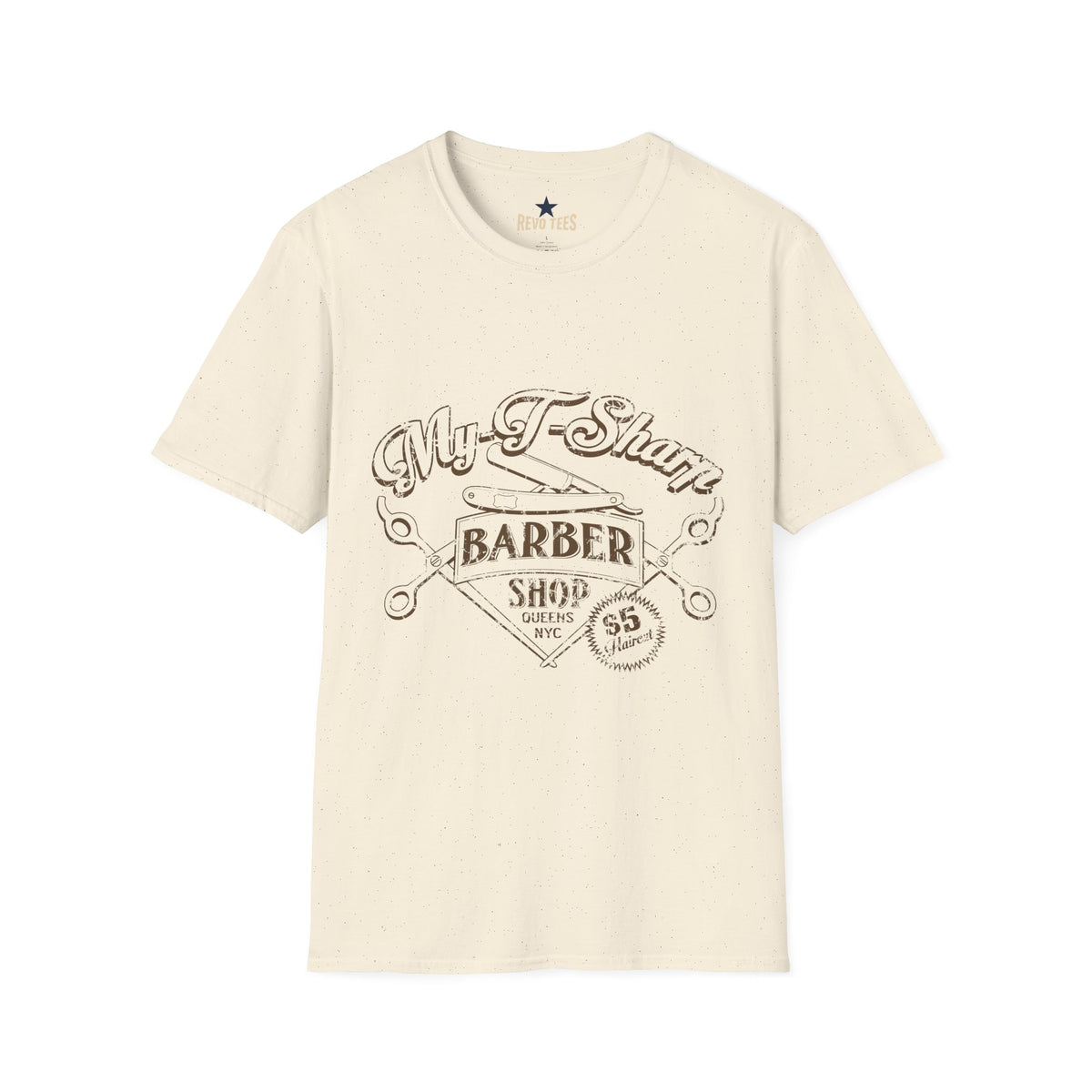 Revotees Barber Shop Graphic My Barber Shop Vintage Logo T-Shirt