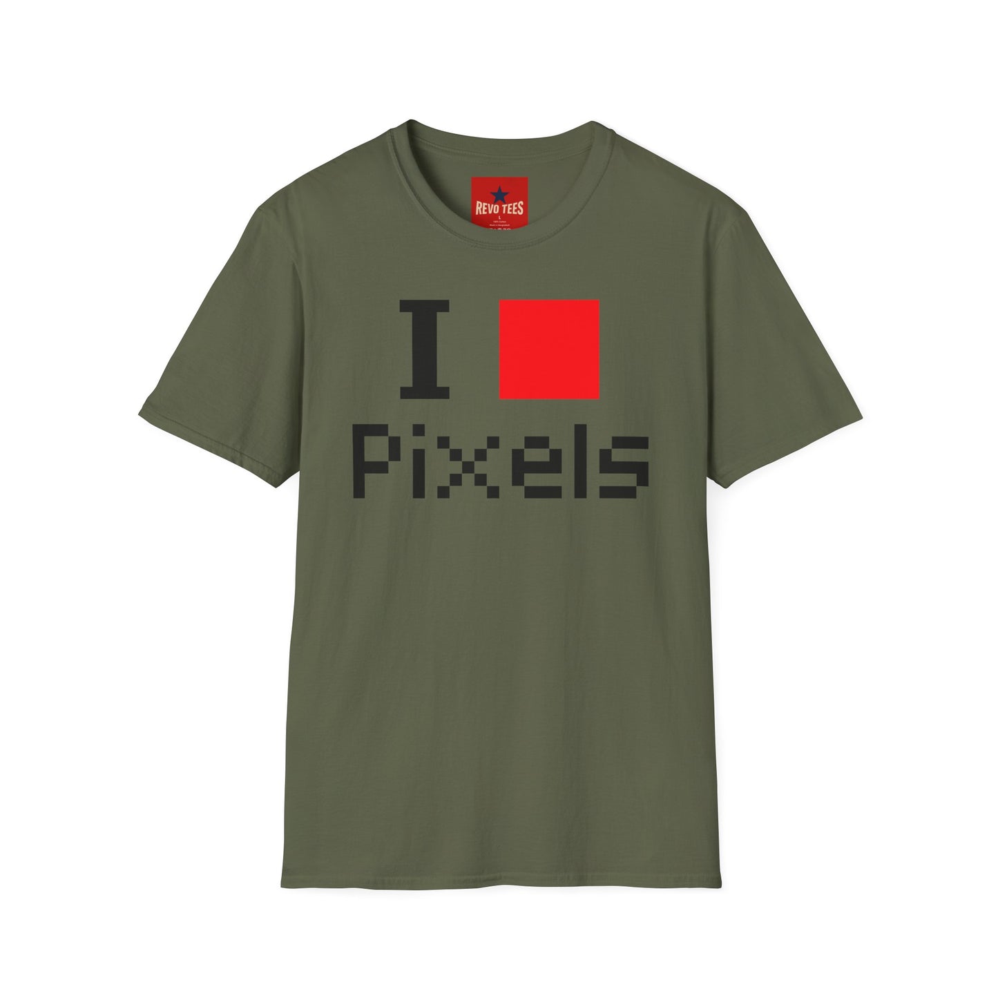 Pixels Lover T‑Shirt — I [Red Square] Pixels Retro Gamer Tee