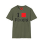 Pixels Lover T‑Shirt — I [Red Square] Pixels Retro Gamer Tee