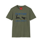 Fenton! Jesus Christ T‑Shirt — Funny Dog Chase Graphic Tee