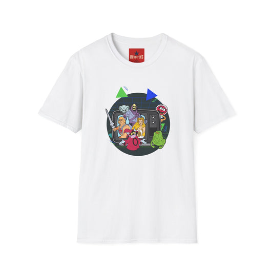 Retro Cartoon Monster Crew T-Shirt — 80s TV Horror Parody Graphic Tee
