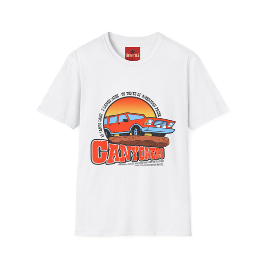 Revotees Classic Station Wagon Simpsons Sunset Camping Vintage Car Graphic T-Shirt