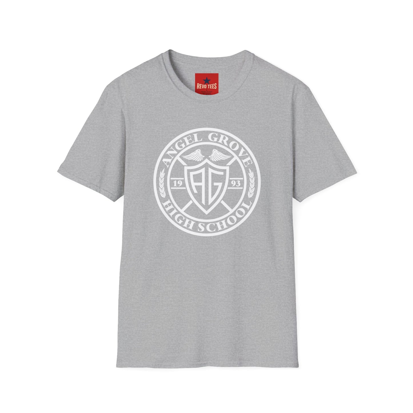 Angel Grove High School Crest T‑Shirt — Retro 1993 School Logo Tee