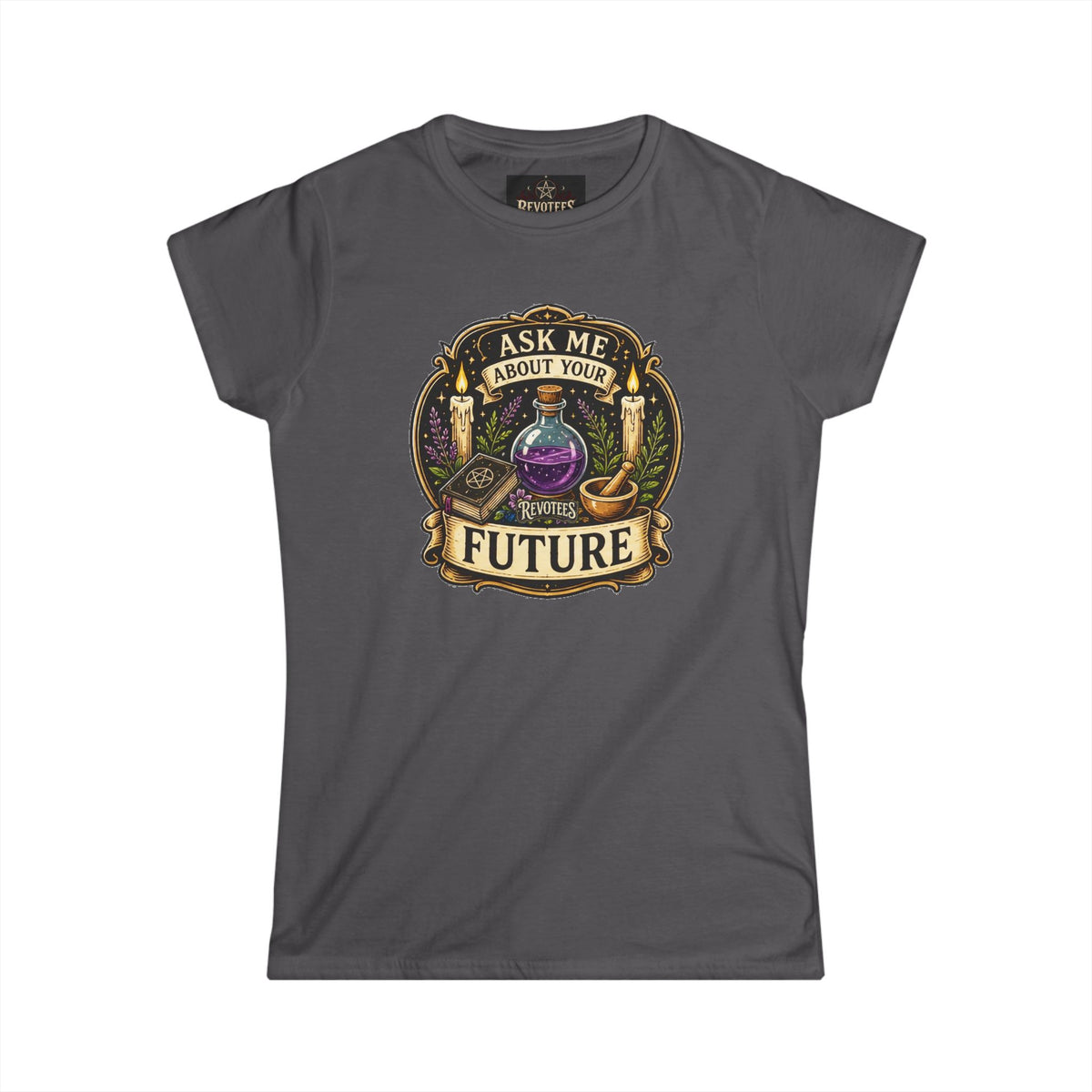 Revotees Fortune Teller Ask Me About Your Future Mystic Crystal Ball Womens T-Shirt - alternate view 10