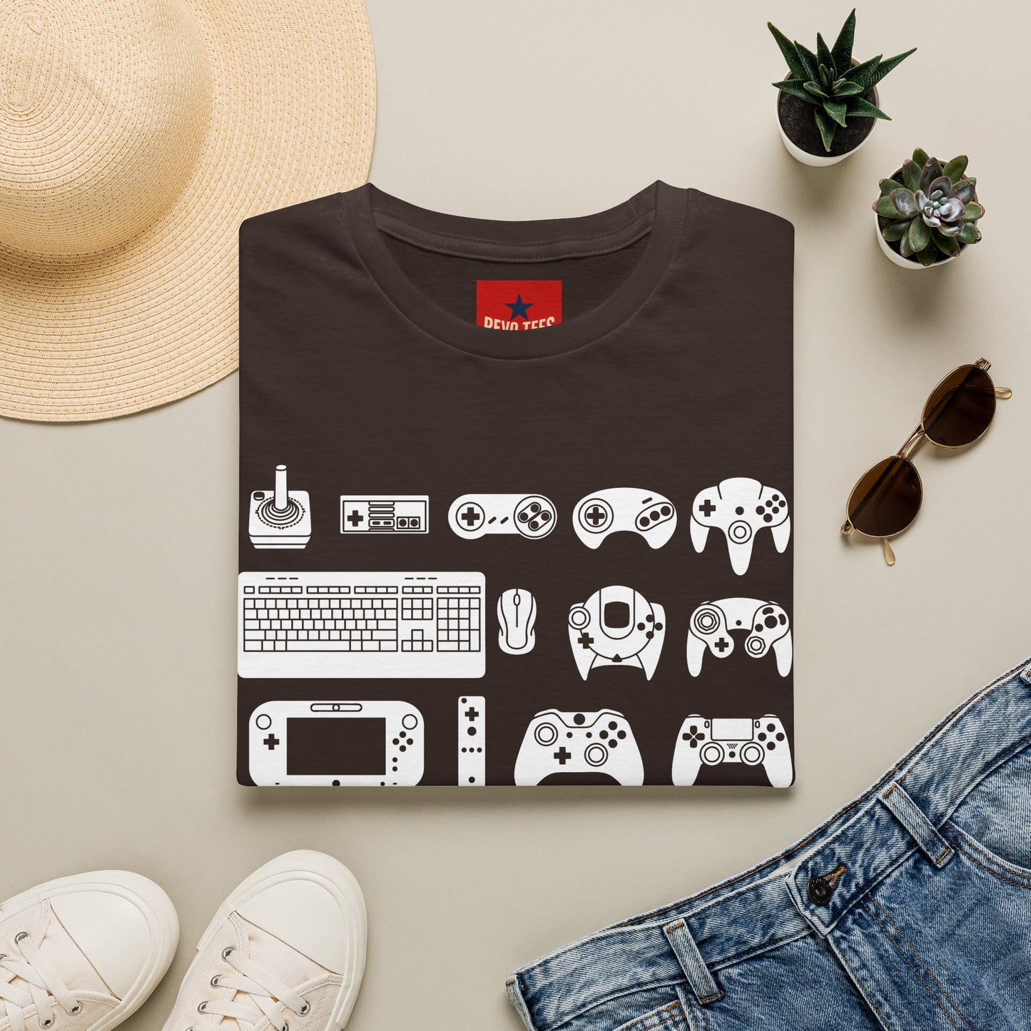 Gaming Controllers T-Shirt — "Select Your Weapon" Retro Console Gamer Tee