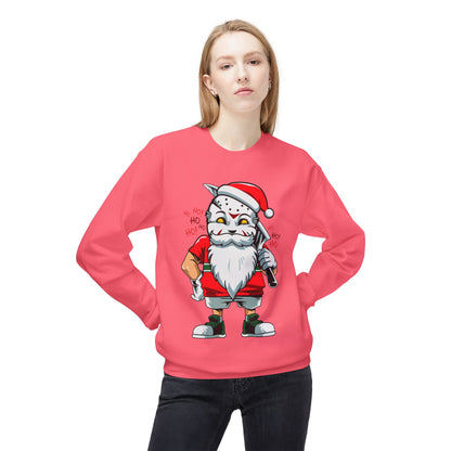 Santa Skull — Edgy Christmas Graphic Crewneck Sweatshirt