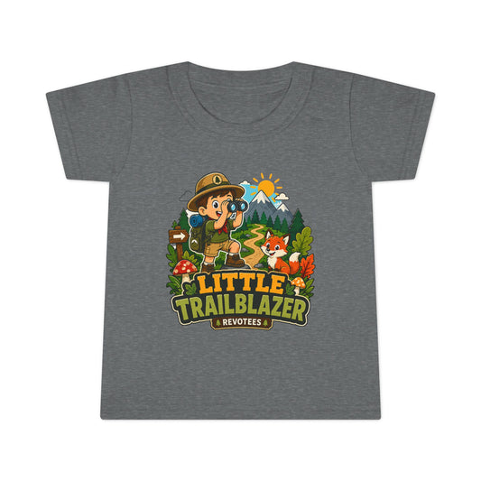 REVOTEES Little Trailblazer Toddler T-Shirt — Cute Explorer Camping Tee for Kids