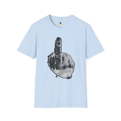 Revotees Graphic Grayscale Middle Finger Design T-Shirt - alternate view 9