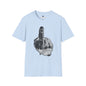 Revotees Graphic Grayscale Middle Finger Design T-Shirt - alternate view 9