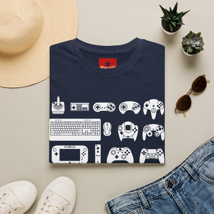 Gaming Controllers T-Shirt — "Select Your Weapon" Retro Console Gamer Tee