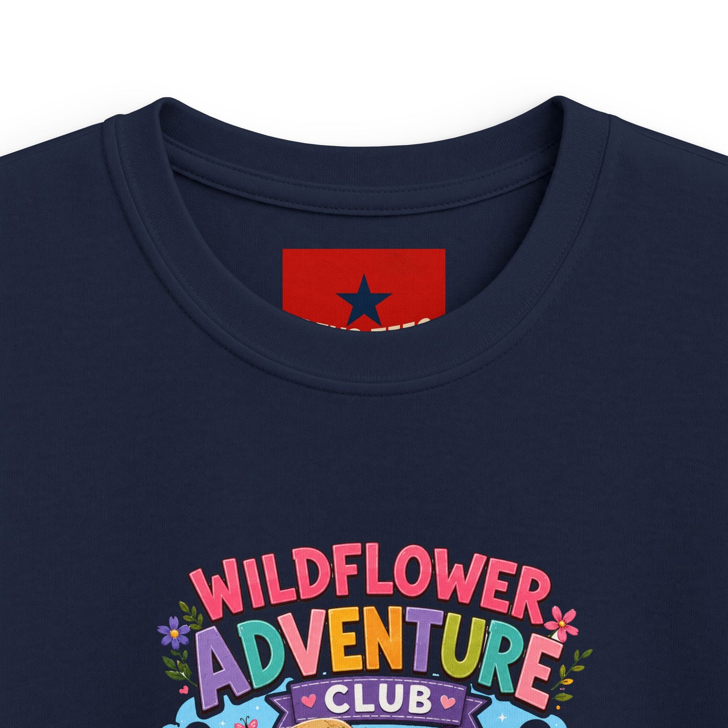 Kids Tee — "Wildflower Adventure Club" Cute Forest Animals Graphic