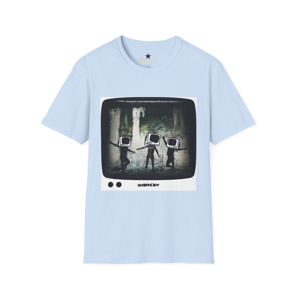Revotees Banksy TV Head Graphic T-Shirt - alternate view 7