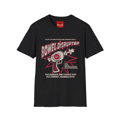 Bowel Disruptor T-Shirt — Funny Medical/Gut Health Graphic Tee for Nurses & Journalists