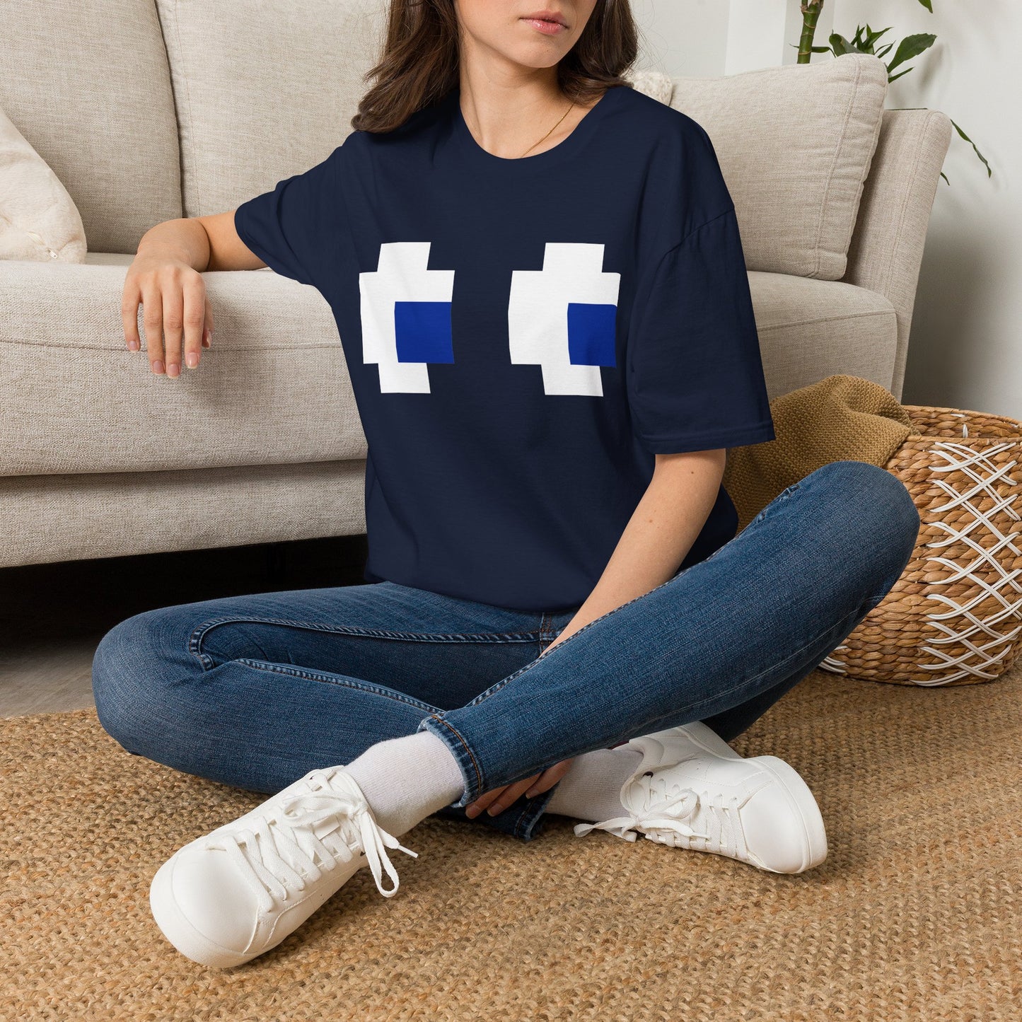 Pixel Eyes T‑Shirt — Retro 8‑Bit Gaming Graphic Tee