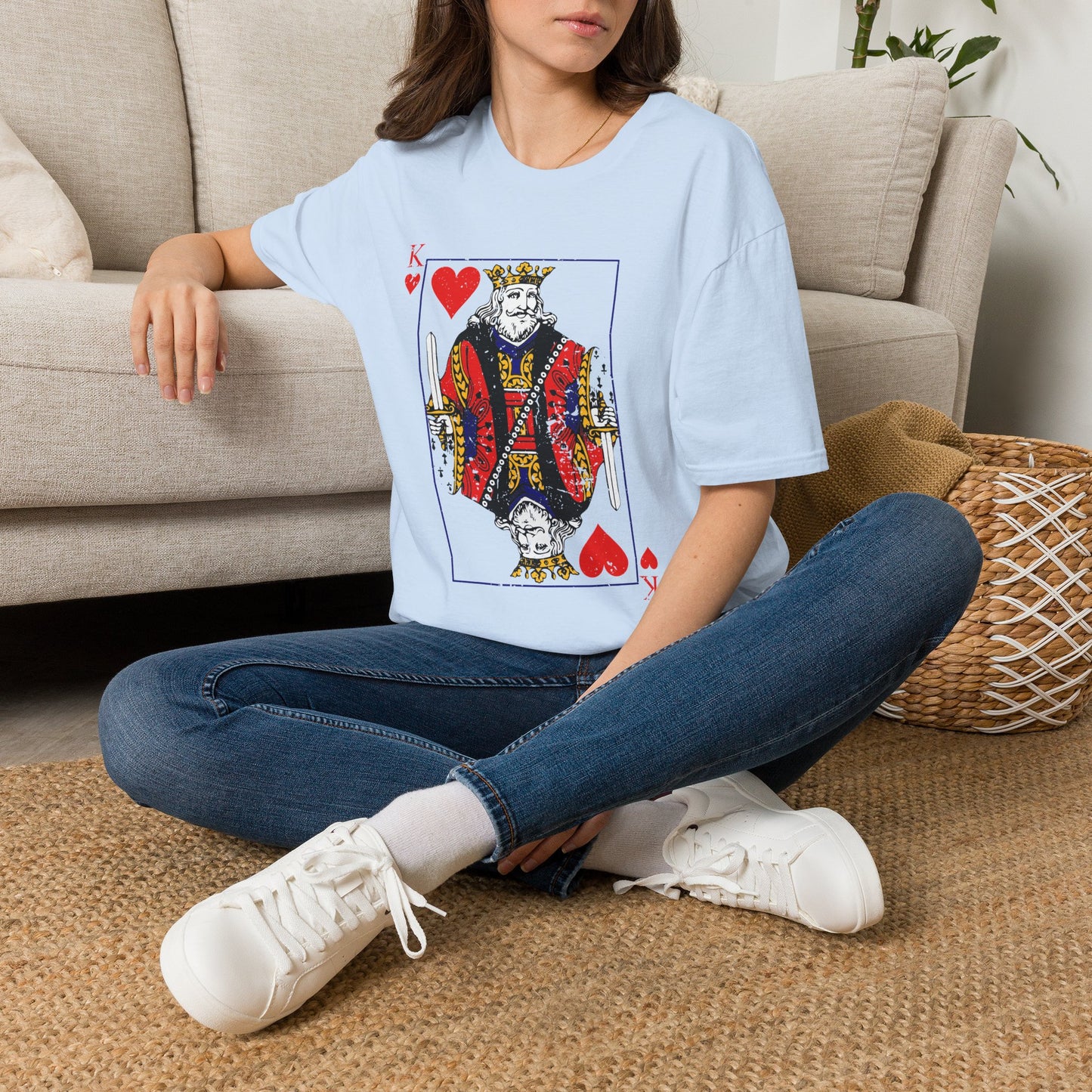 King of Hearts T-Shirt — Vintage Playing Card Graphic Tee