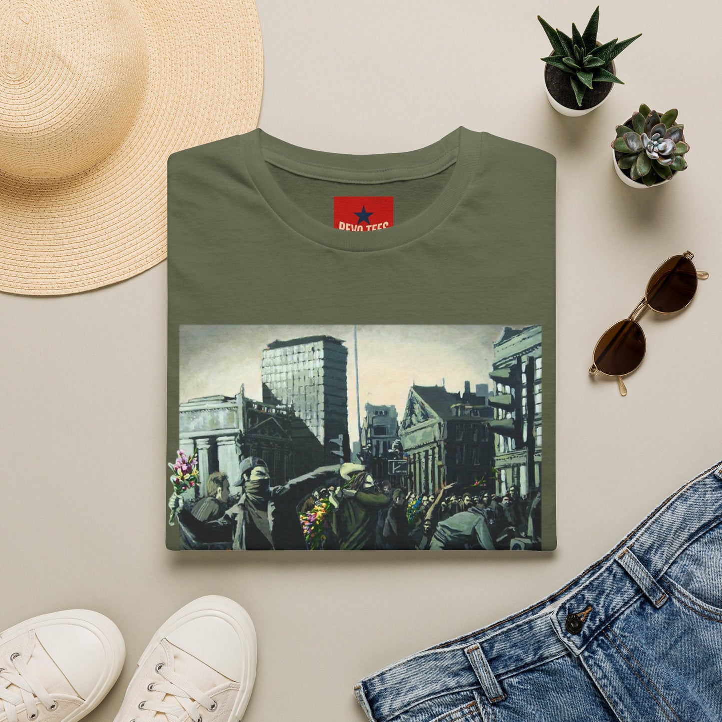 Banksy City Riot Graphic T-Shirt — Urban Protest Art Tee