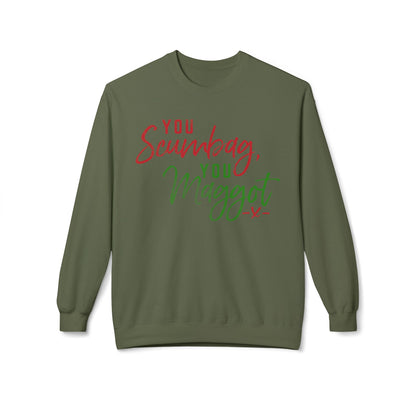 "You Scumbag, You Maggot" Festive Fairy Tale of New York Script Crewneck Sweatshirt