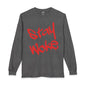 Stay Woke Long Sleeve Tee – Red Blood Graffiti Script Shirt
