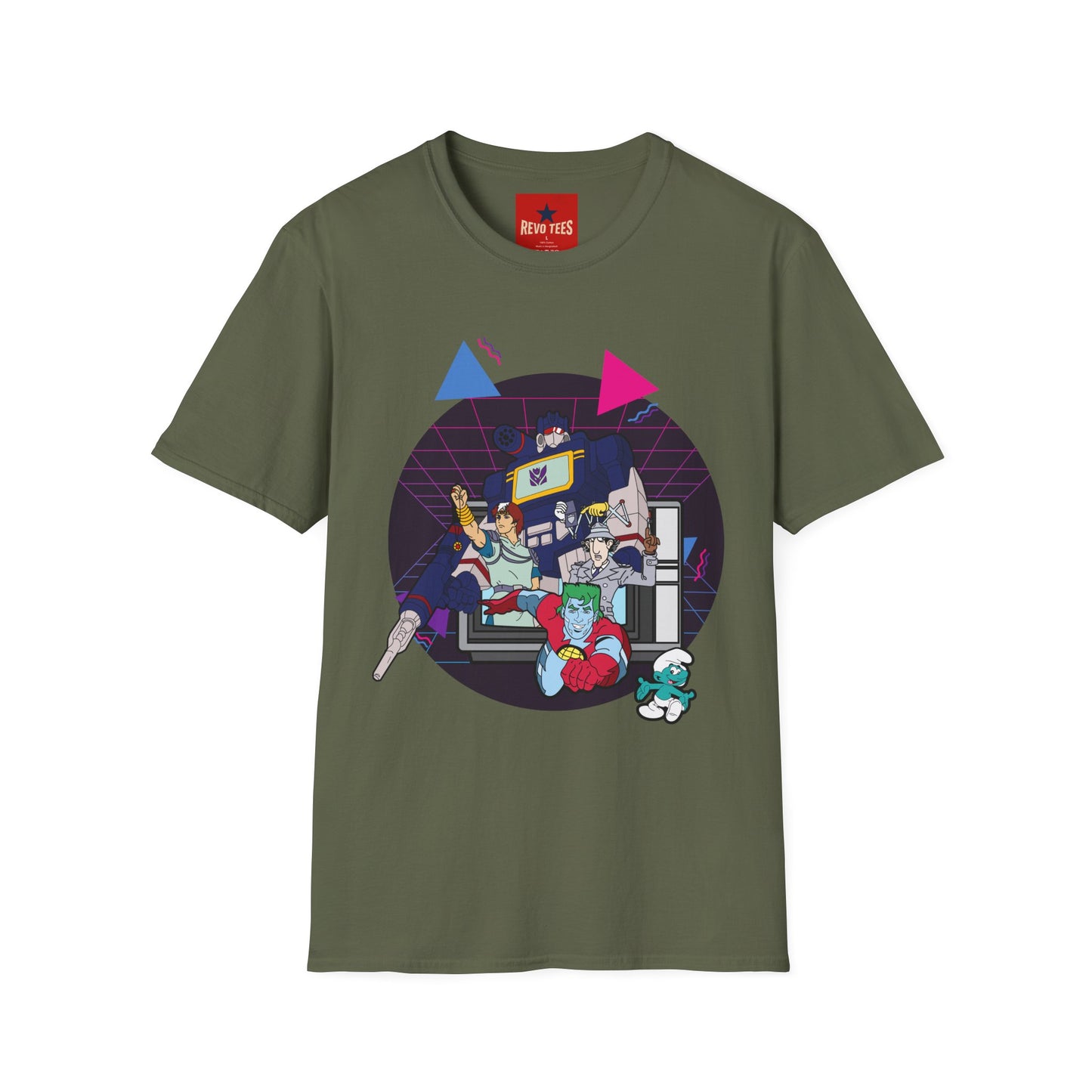 Retro Gaming Arcade T-Shirt — 80s Synthwave Console Crew Tee