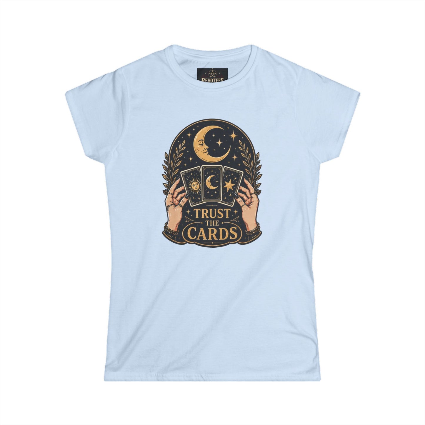 Tarot Tee — "Trust the Cards" Women's Spiritual Graphic T-Shirt