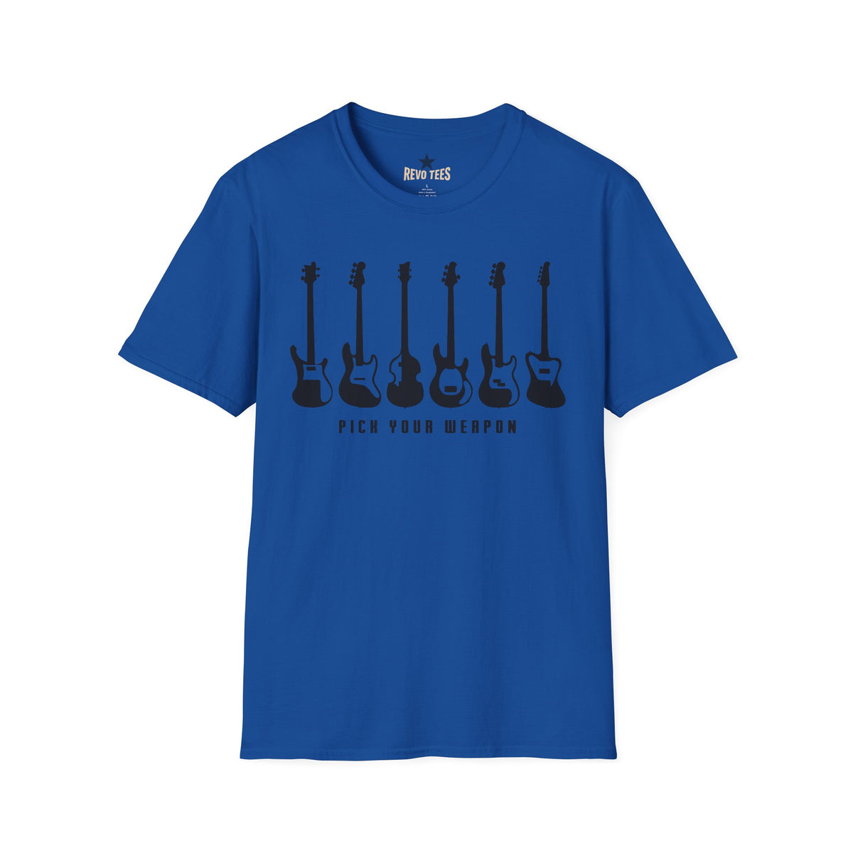 Revotees Pick Your Weapon Bass Guitars Unisex Softstyle T-Shirt - alternate view 7