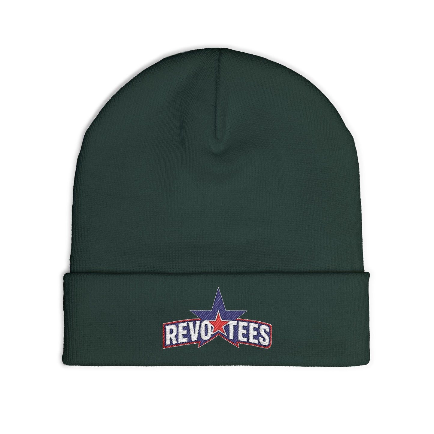 Embroidered 'Revotees' Star Knit Beanie — Patriotic Winter Hat