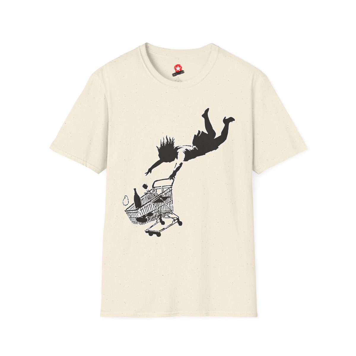 Revotees Banksy Shop Til You Drop Silhouette T-Shirt - alternate view 3