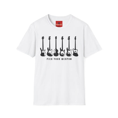 Pick Your Weapon Bass Guitars - Unisex Softstyle T-Shirt