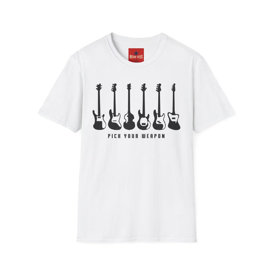 Pick Your Weapon Bass Guitars - Unisex Softstyle T-Shirt